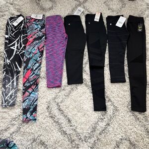 Colorful and Black Leggings Set